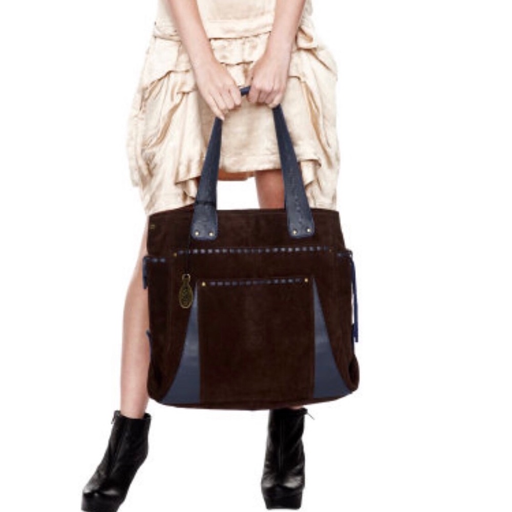 MUXO by Camila Alvis-  Classic SUEDE Leather tote